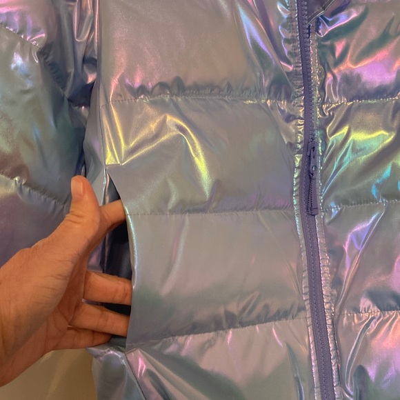 JCrew Factory crewcuts girls metallic puffer jacket - Picture 3 of 4